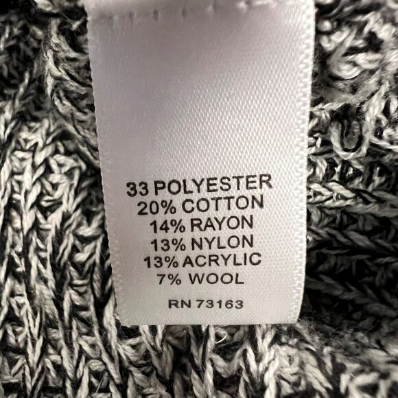 Cupio Women's Knit Sweater Dress Sleeveless Mock Neck Black/Gray Size Medium - Picture 9 of 9